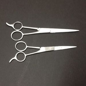 2 PIECE SET ICE HARDENED BARBER SCISSORS
